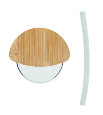 Logotrade promotional gift picture of: Round bamboo pizza cutter