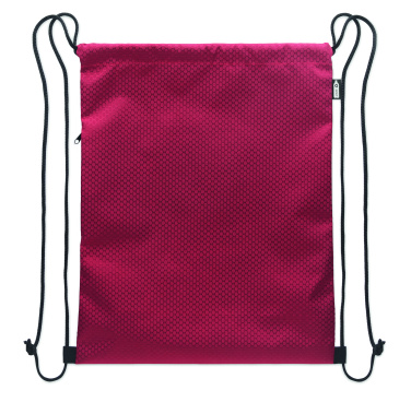 Logo trade promotional merchandise photo of: Drawstring bag in 420D RPET