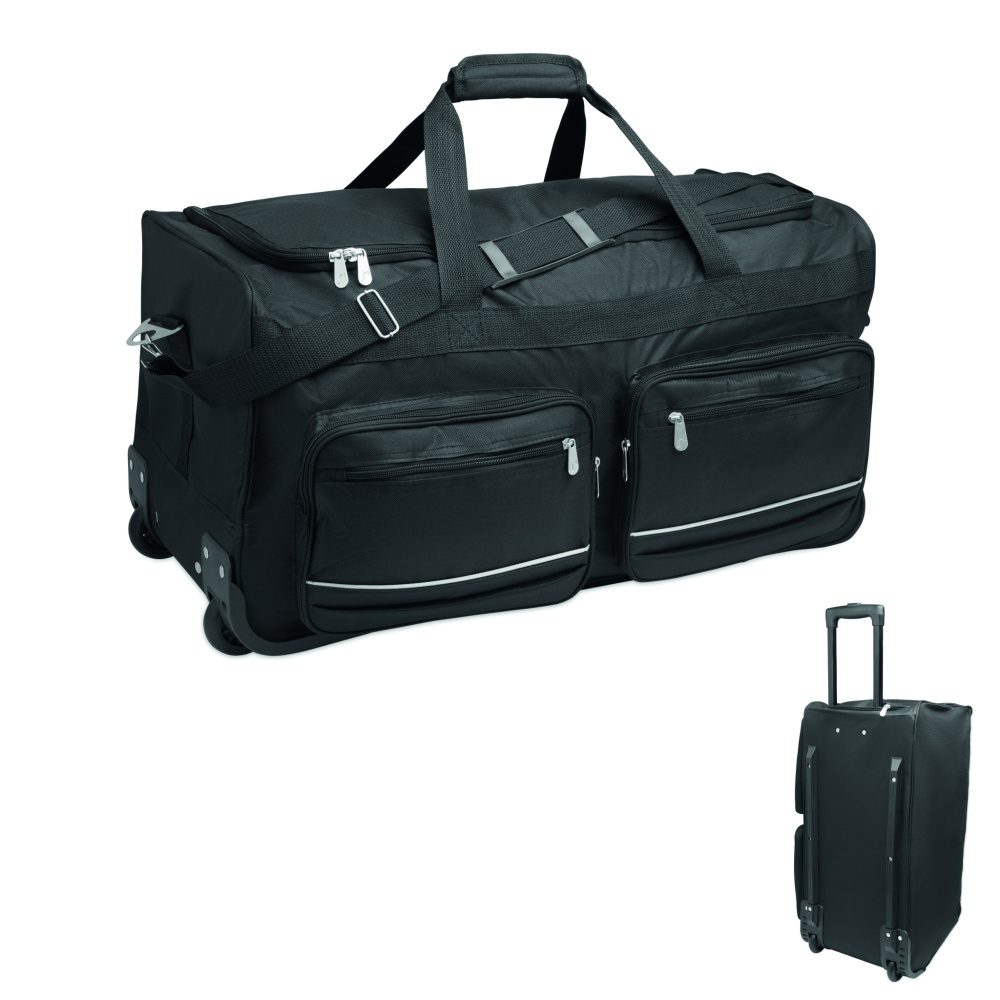 Logotrade promotional giveaway image of: Duffle bag trolley 600D RPET