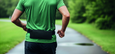 Logotrade promotional gift image of: Sports waist bag 600D RPET