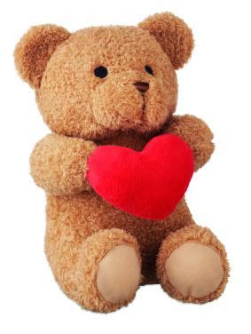 Logotrade advertising products photo of: Teddy bear with heart 23cm
