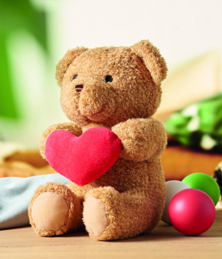 Logotrade advertising product picture of: Teddy bear with heart 23cm