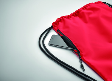 Logo trade promotional giveaway photo of: Large drawstring bag 300D RPET