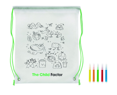 Logotrade advertising products photo of: Non woven kids bag with pens