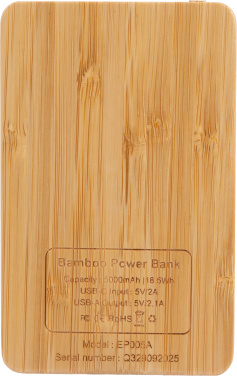 Logo trade promotional gifts image of: Power Bank 5000 mAh with illuminated logo
