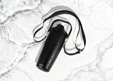 Logotrade business gift image of: Avira Ayala RCS re-steel duosip lockable crossbody tumbler