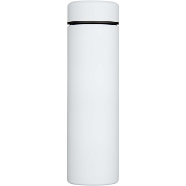 Logo trade promotional merchandise image of: Taylor 450 ml double wall stainless steel flask with tea strainer