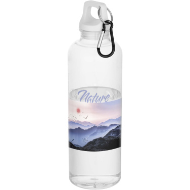 Logotrade promotional gift image of: Oregon 750 ml RCS recycled plastic water bottle with carabiner