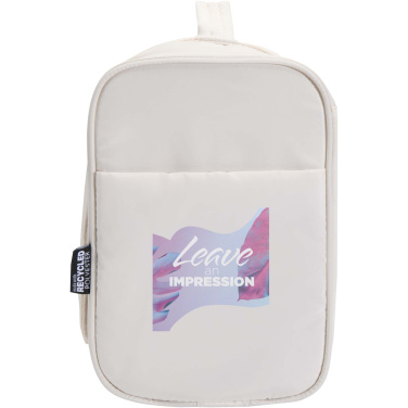 Logo trade corporate gifts picture of: Puffer GRS recycled hangable toiletry bag 8L
