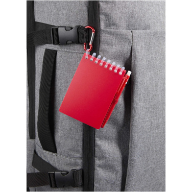 Logo trade promotional items picture of: Lig Mini recycled outdoor soft cover notebook and ballpoint pen set (black ink)
