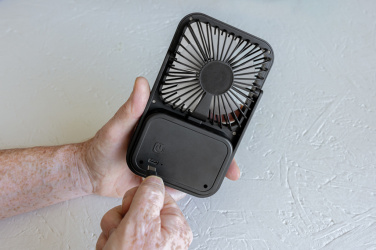 Logo trade promotional giveaway photo of: Aervina RCS recycled plastic re-chargeable desk fan