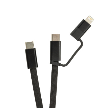 Logotrade promotional merchandise picture of: Arc RCS recycled Ultra-thin 60W 2 in 1 magnetic cable