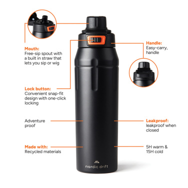 Logotrade promotional products photo of: Nordic Drift Trail RCS Insulated Lockable Sports Bottle