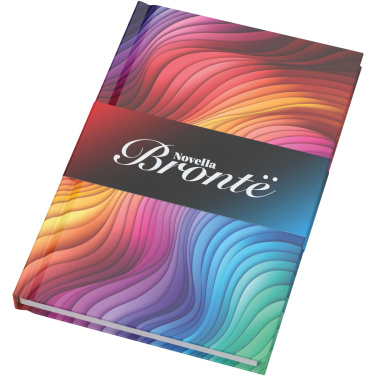 Logo trade promotional gift photo of: Novella Brontë A5 glossy hard cover notebook - 100 sheets