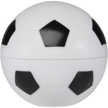 Logo trade business gift photo of: Zuri football-shaped vanilla lip balm with SPF 15