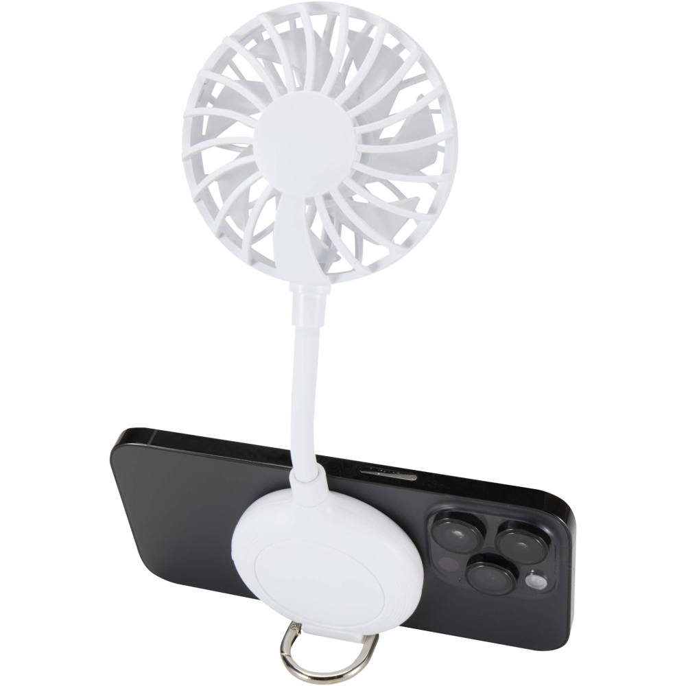 Logo trade promotional merchandise image of: Ventio recycled plastic magnetic portable fan