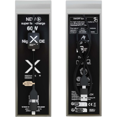 Logotrade promotional product image of: SCX.design C32 60W switch charging cable with light-up logo