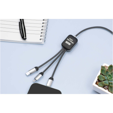 Logotrade advertising products photo of: SCX.design C33 60W Type-C charging cable with dual light-up logo 