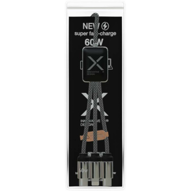 Logotrade promotional gift picture of: SCX.design C33 60W Type-C charging cable with dual light-up logo 