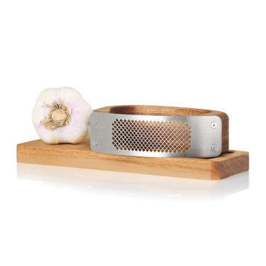 Logo trade promotional gifts picture of: AdHoc RoccaAlio Garlic press with chopping board