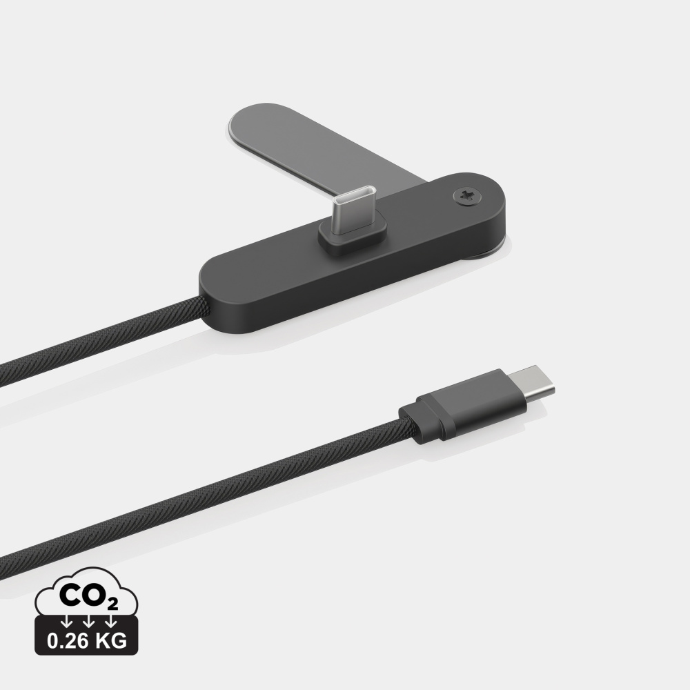 Logo trade promotional giveaway photo of: Aluvia RCS 65W PD Cable with adjustable phone stand
