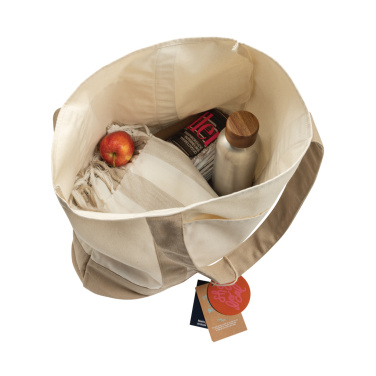 Logo trade promotional items image of: SHOP LOCAL AWARE™ recycled cotton 350gsm Tote bag