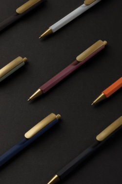 Logo trade promotional giveaways image of: EDGE RCS three-sided pen luxury