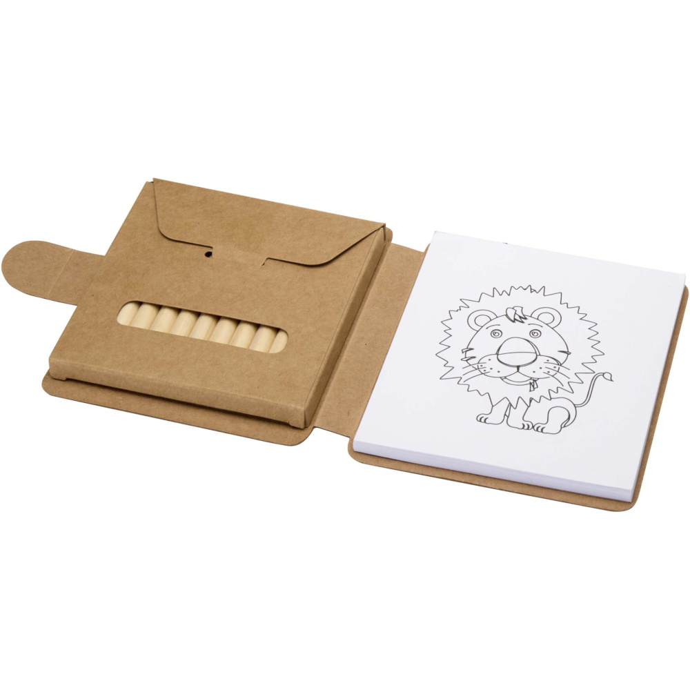Logotrade promotional products photo of: Chroma drawing notepad and pencils set