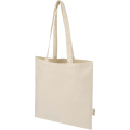 Madras Blend 140 g/m² GRS recycled cotton tote bag 7L, Natural