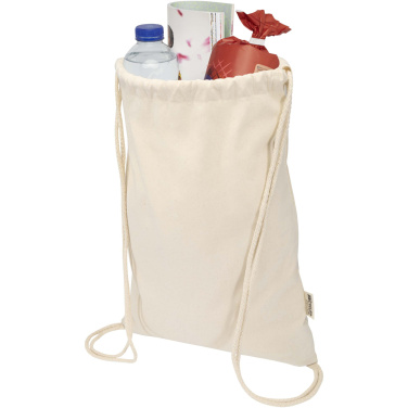 Logotrade business gift image of: Oregon Blend 140 g/m² GRS recycled drawstring bag 5L