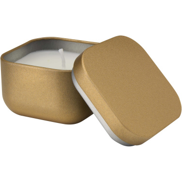Logotrade advertising products photo of: Tindra square tin candle with vanilla aroma