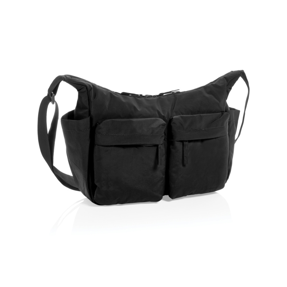 Logotrade promotional gift image of: KENTO URBAN RCS recycled nylon padded crossover bag