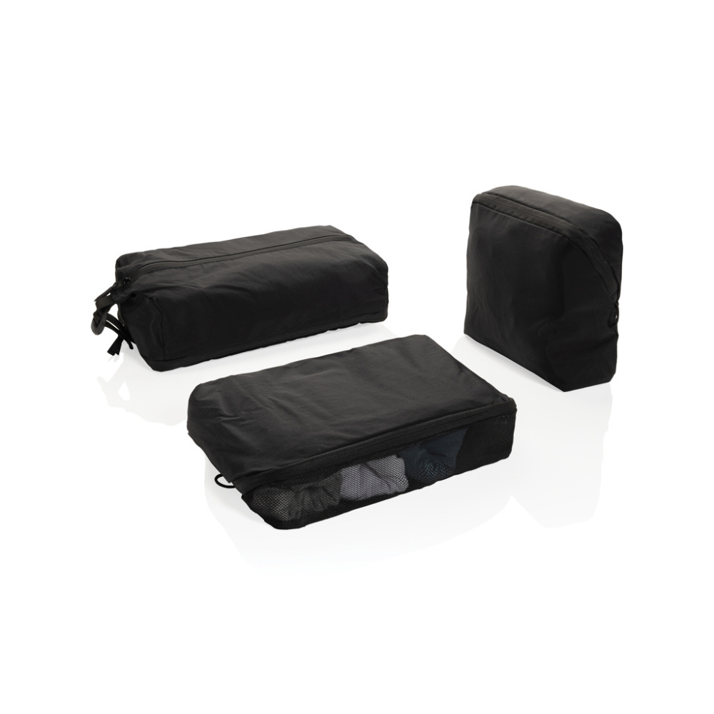 Logo trade business gift photo of: KENTO URBAN RCS recycled nylon packing cube set