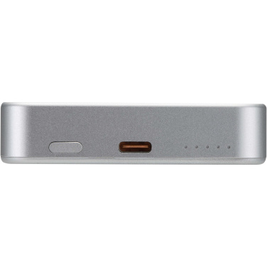 Logo trade promotional gifts picture of: Avis 10.000 mAh RCS recycled aluminium magnetic power bank 