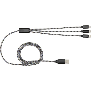 Logotrade promotional products photo of: Alphecca recycled aluminium and RPET 5-in-1 charging cable 