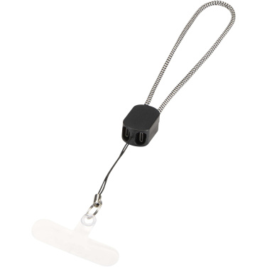 Logo trade advertising products picture of: Arich RCS recycled wrist lanyard with built-in 20W Type-C charging cable