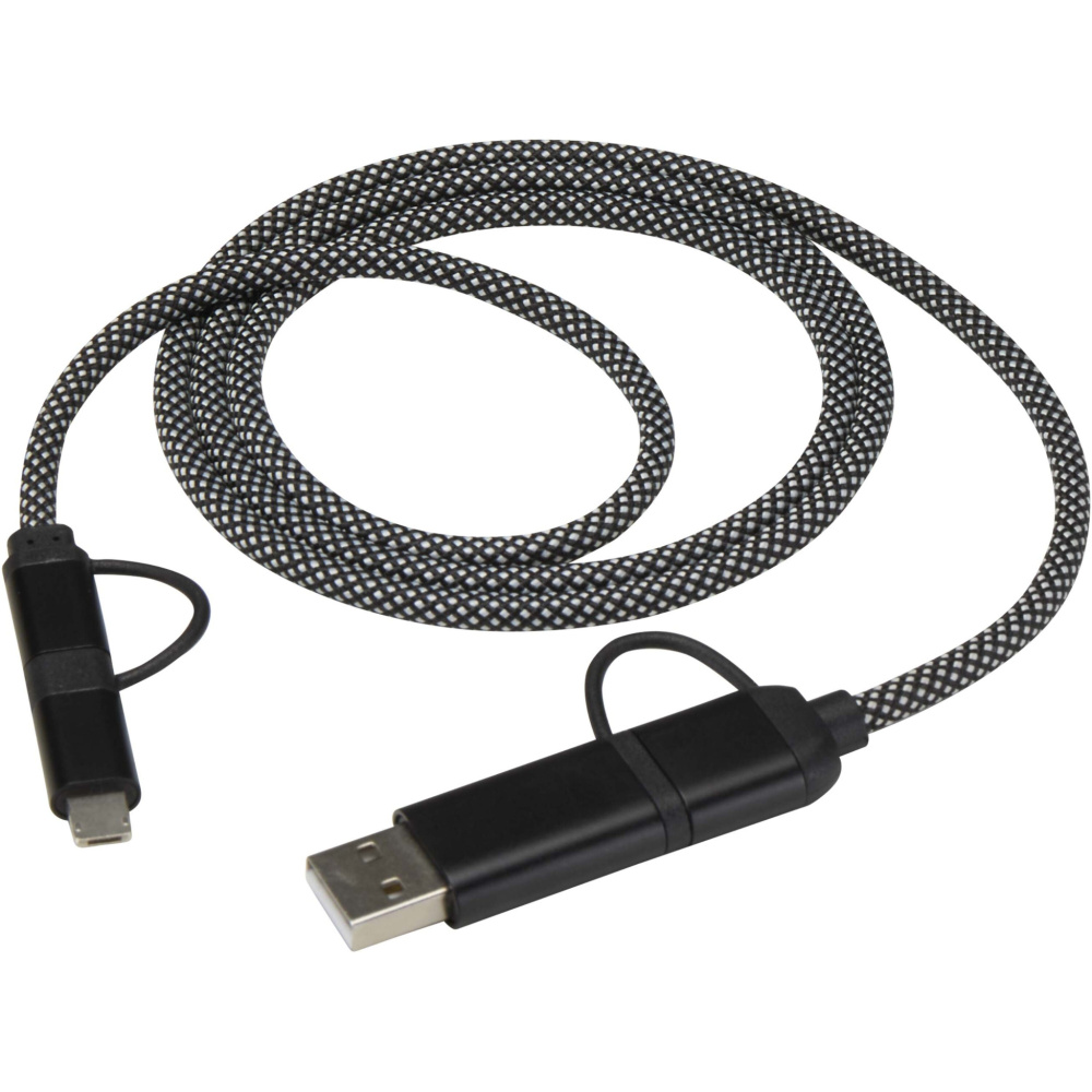 Logo trade promotional items image of: SMART 65W 100 cm RCS recycled magnetic 5-in-1 charging cable