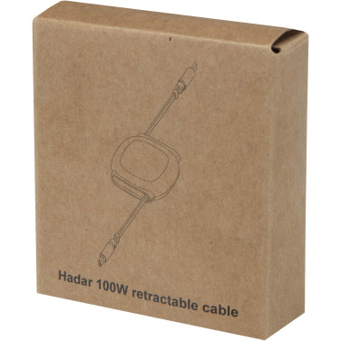 Logotrade promotional merchandise picture of: Alphard 100W recycled plastic retractable CarPlay PD fast charging cable