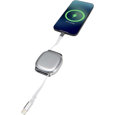 Logotrade promotional item image of: Alphard 100W recycled plastic retractable CarPlay PD fast charging cable