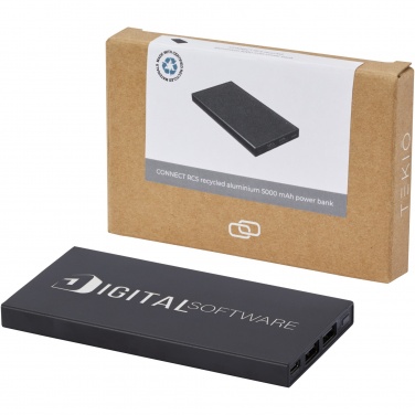 Logo trade firmakingitused foto: Ühendage 5000 mAh taaskasutatud alumiiniumist akupank 