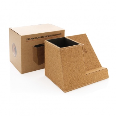 Logotrade firmakingituse foto: Korgist pliiatsihoidja ja 5W juhtmevaba laadija