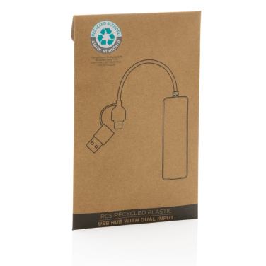 Logo trade reklaamkingituse pilt: RCS taaskasutatud plastist kahe sisendiga USB-jaotur