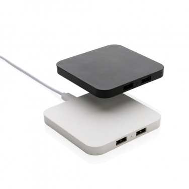 Logotrade firmakingid pilt: RCS taaskasutatud plastist 10 W juhtmeta laadija USB-portidega