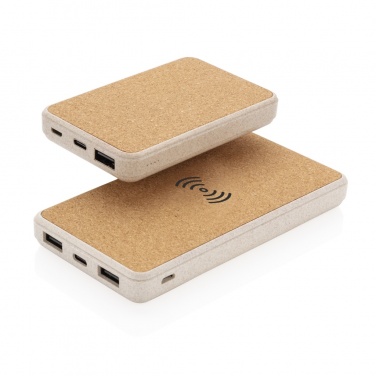 Logotrade ärikingi foto: Korgi- ja nisukõrrega 8000 mAh 5W juhtmevaba akupank