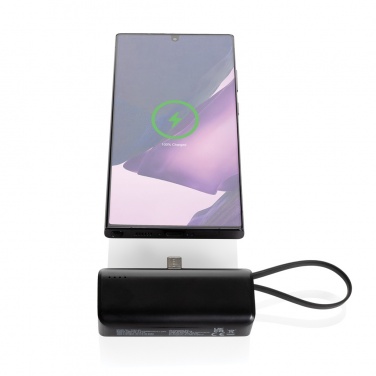 Logo trade reklaamkingid foto: Powerlink RCS rplastic 3000 mah powerbank USB C pistik