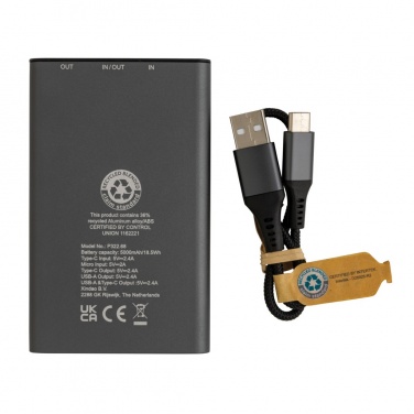 Logotrade reklaamkingitused pilt: Terra RCS taaskasutatud alumiiniumist akupank 5000 mAh