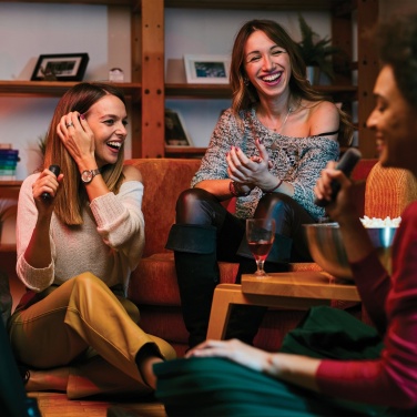 Logotrade reklaamkingid pilt: Singvibe RCS taaskasutatud plastikust karaokekomplekt topeltmikrofoniga