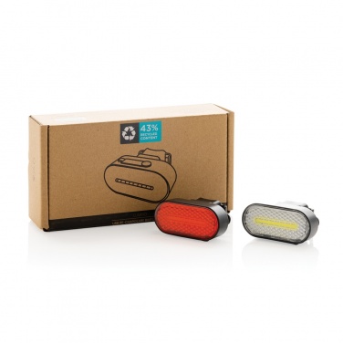 Logotrade firmakingid pilt: Lumino RCS taaskasutatud plastikust USB-taaslaetav rattatulede komplekt