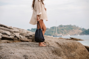 Logotrade reklaamkingi foto: Impact AWARE™ taaskasutatud teksariidest pingutusnööriga seljakott