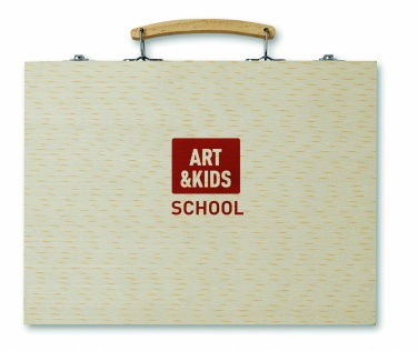 Logo trade firmakingitused foto: Kunstniku komplekt puidust karbis